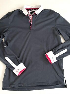 Maceoo Polo Shirt - Size L - “NewtonSolidMirage Grey” - Long Sleeves - Mens